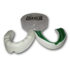 Inicio 11 Protector bucal gel bicapa blanco-verde