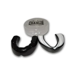Protector mandíbulas bucal gel bicapa blanco-negro