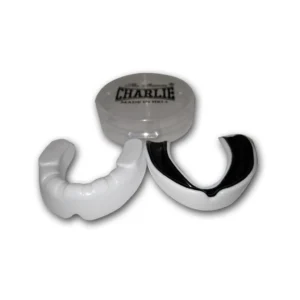 Inicio 10 Protector mandíbulas bucal gel bicapa negro-blanco
